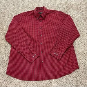 Eddie Bauer 100% Cotton Wrinkle Free long sleeve Button Shirt Mens‎ XL